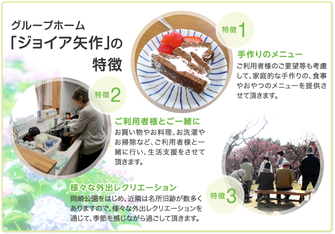 「グループホーム ジョイア矢作」の特徴